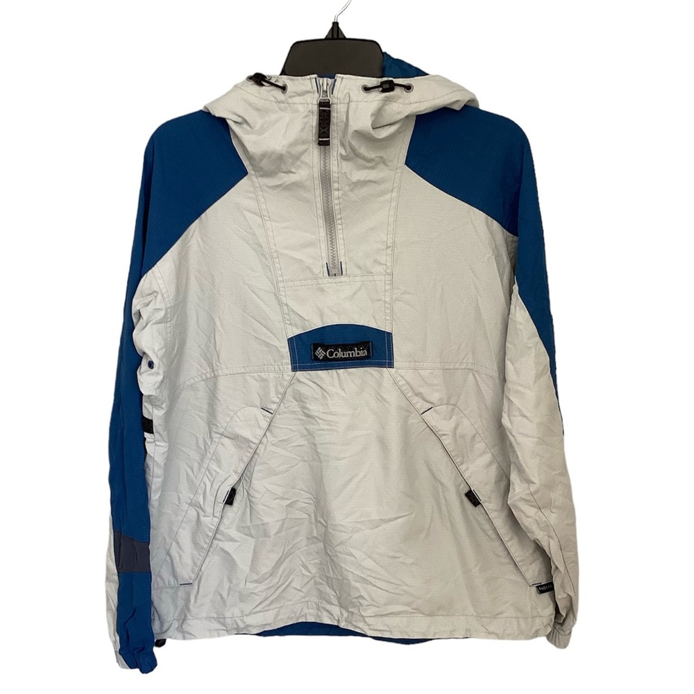 Vintage Columbia‎ Packable Jacket Womens Medium Grey/Navy Blue